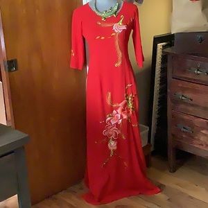 Vintage Chinese embroidered dress